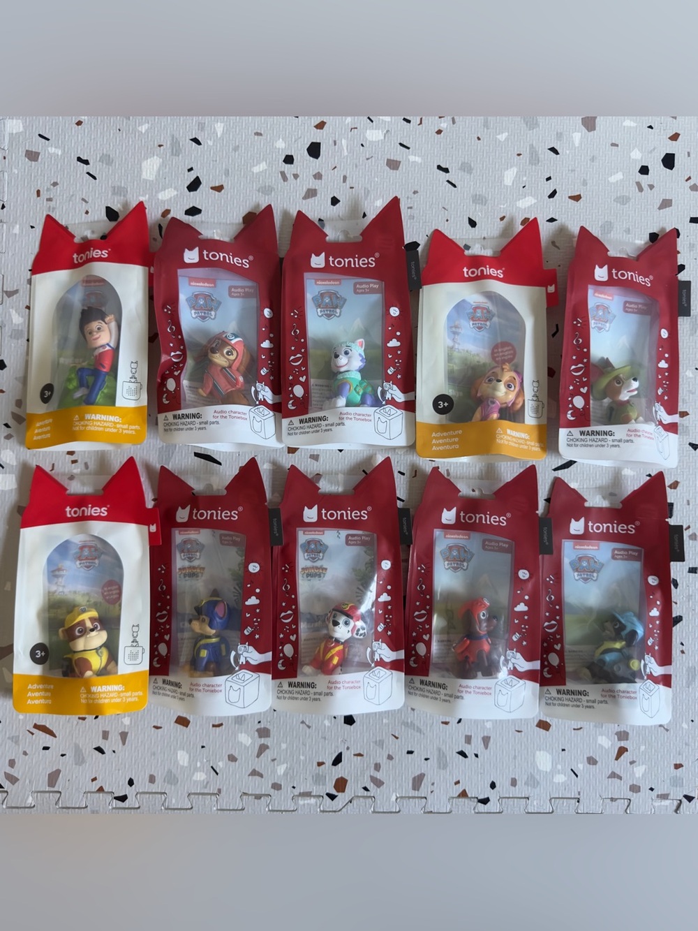 Tonies Paw Patrol Bundle of 10 Ryder, Marshall, Chase, Rubble, Skye Etc.